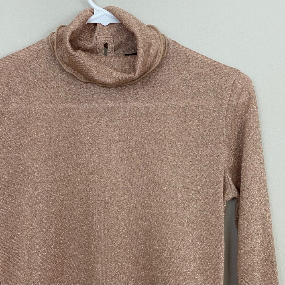 J.CREW Shiny Gold Top - Picture 2 of 7